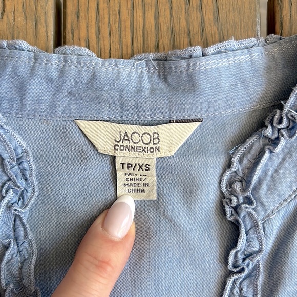 100% Cotton Blue button down - Sz XS - Picture 5 of 10